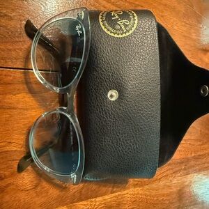 Ray-Ban Transparent Blue Frame Sunglasses with Black Case